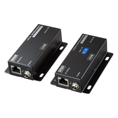 サンワサプライ ディスプレイエクステンダー(セットモデル) VGA-EXSET1N