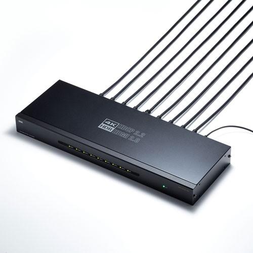 サンワサプライ 4K/60Hz・HDR対応HDMI分配器(8分配) VGA-HDRSP8の画像