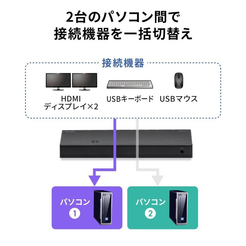 SANWA SUPPLY（サンワサプライ） デュアルディスプレイ・4K対応HDMI