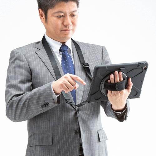 サンワサプライ iPad 10.2インチ 前面保護フィルター付耐衝撃ケース PDA-IPAD1620BK｜hitline｜06