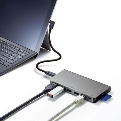 サンワサプライ USB Type-C ドッキングハブ USB-3TCH14S2