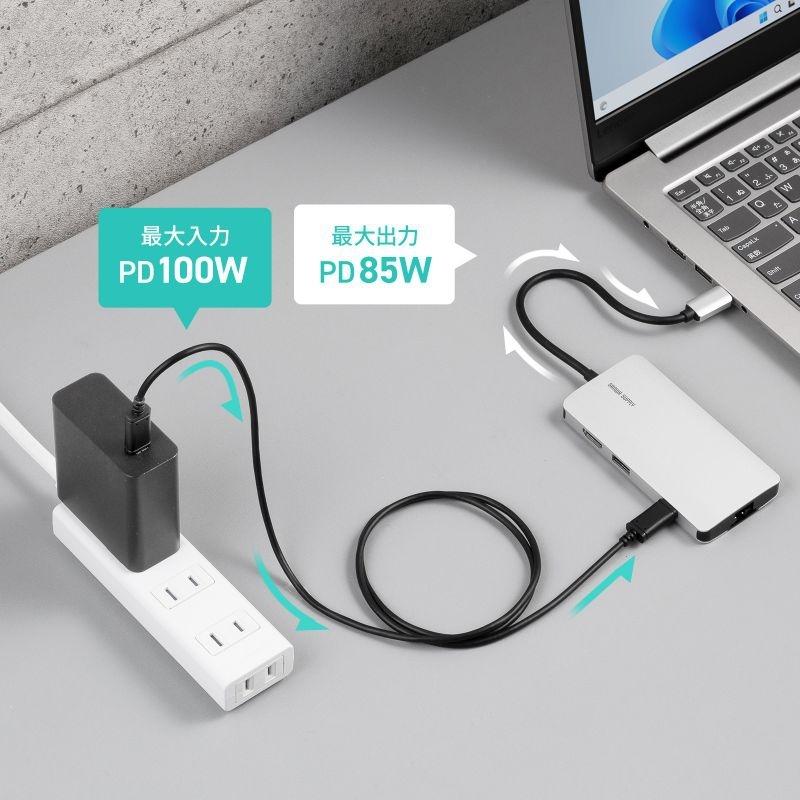 サンワサプライ USB Type-C ドッキングステーション USB-DKM11Sの画像