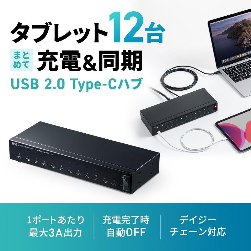 サンワサプライ USB2.0 Type-C 12ポートハブ USB-2THCS12N