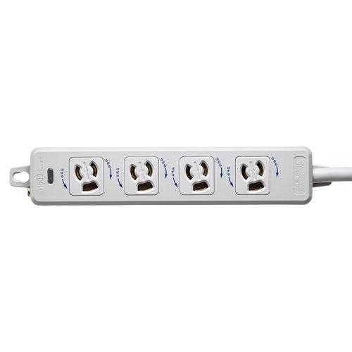 サンワサプライ 医用接地プラグ付き電源タップ TAP-HPM4-5W