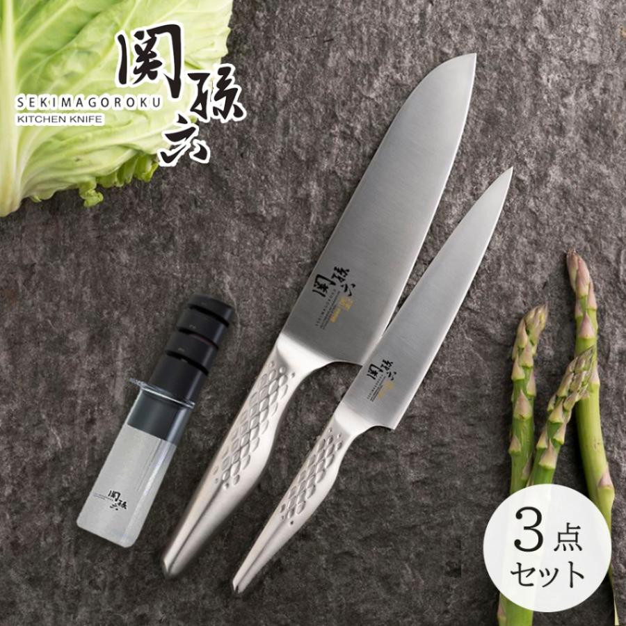 関孫六 包丁セット 3点 三徳包丁 ペティナイフ 研ぎ器 日本製 貝印 Ab 5156 Ab 5163 Ap 0 7 おしゃれ シャープナー ステンレス 480円 包丁 流行に 砥石