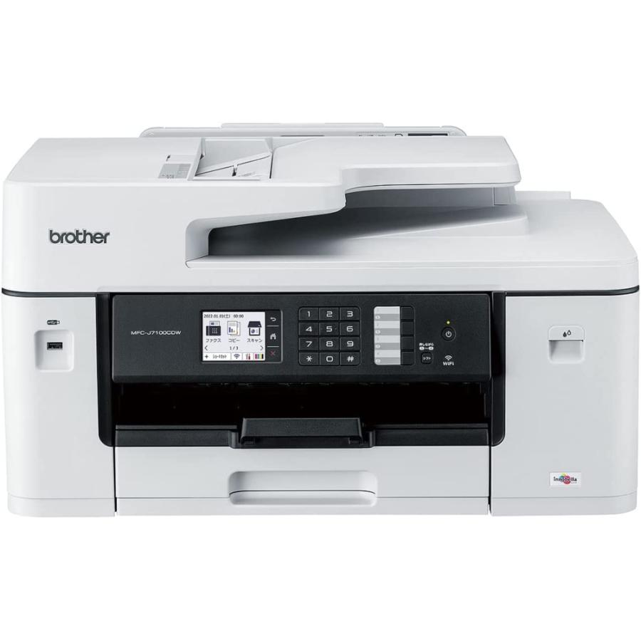 ブラザー工業 A3インクジェット複合機 MFC-J7100CDW(FAX/ADF/30万 