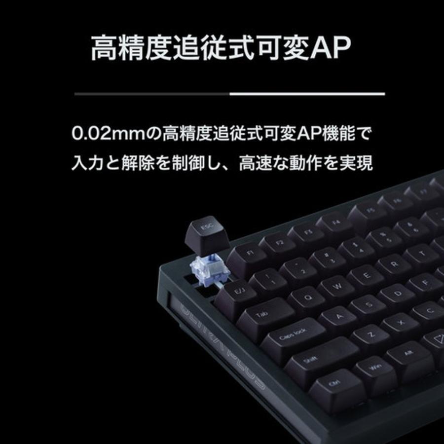 プリンストン CNCフルアルミケース 75% 磁気無接点スイッチ搭載 SOCD キーボード(ブラック) UP-MKGA75MTLC-RT-J/B UP-MKGA75MTLC-RT-J/B_9