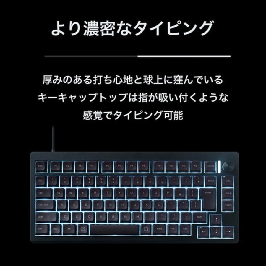 プリンストン CNCフルアルミケース 75% 磁気無接点スイッチ搭載 SOCD キーボード(ブラック) UP-MKGA75MTLC-RT-J/B UP-MKGA75MTLC-RT-J/B_7