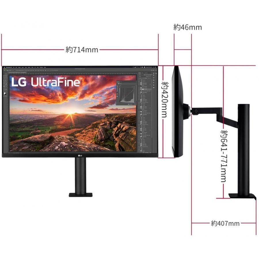 LGエレクトロニクス アームスタンド式31.5インチIPS 4Kモニター