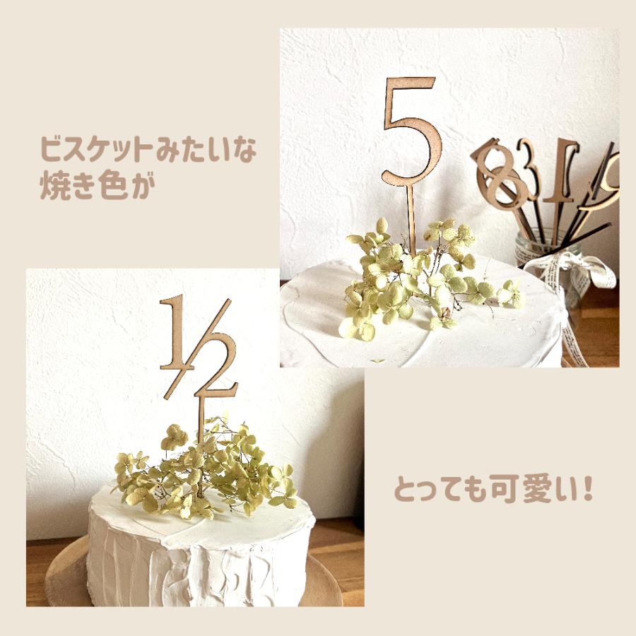 ケーキトッパー 数字 ナンバー 10本セット ナンバーピック バースデー
