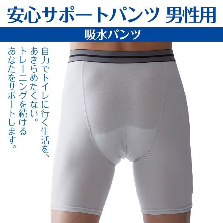 ハリコ犬 安心サポートパンツ グレー 男性用 吸水量目安300ccまで M〜LL｜hito-mono｜02