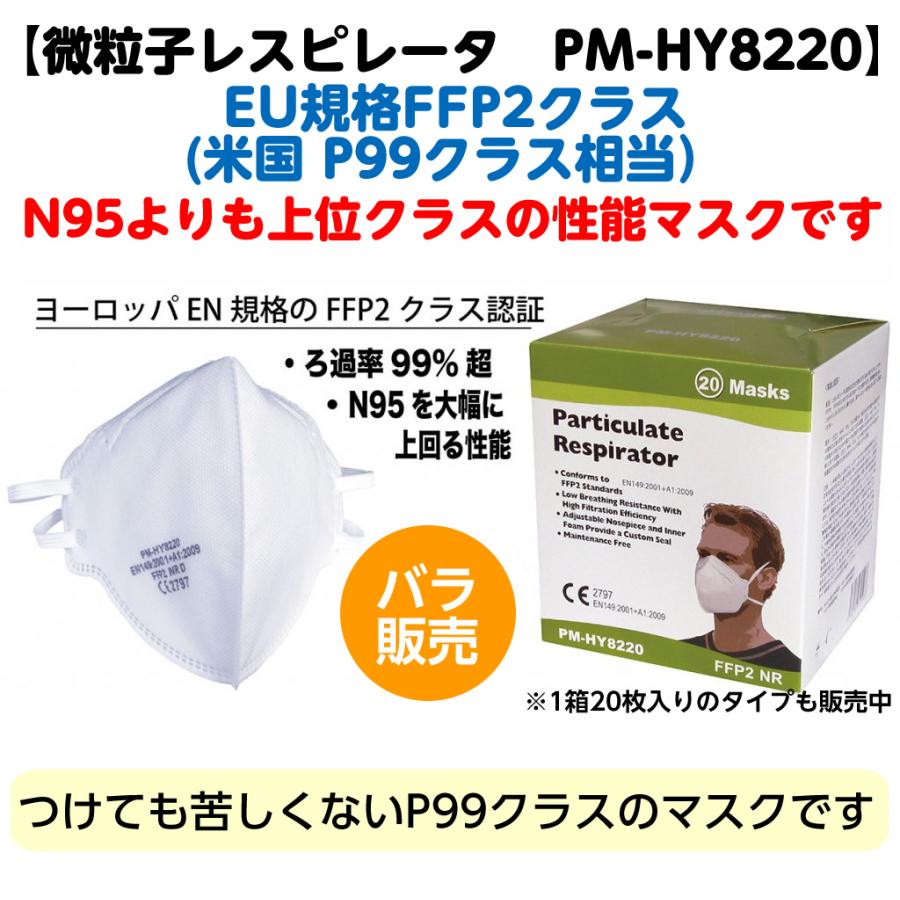 1枚販売 米国規格P99マスク 微粒子レスピレーター PM-HY8220 N95マスク