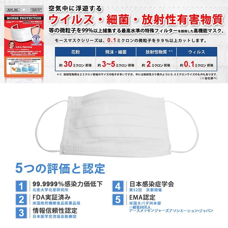 高機能マスク モースプロテクション 規格：スモール 8.5cm×14.5cm （袋