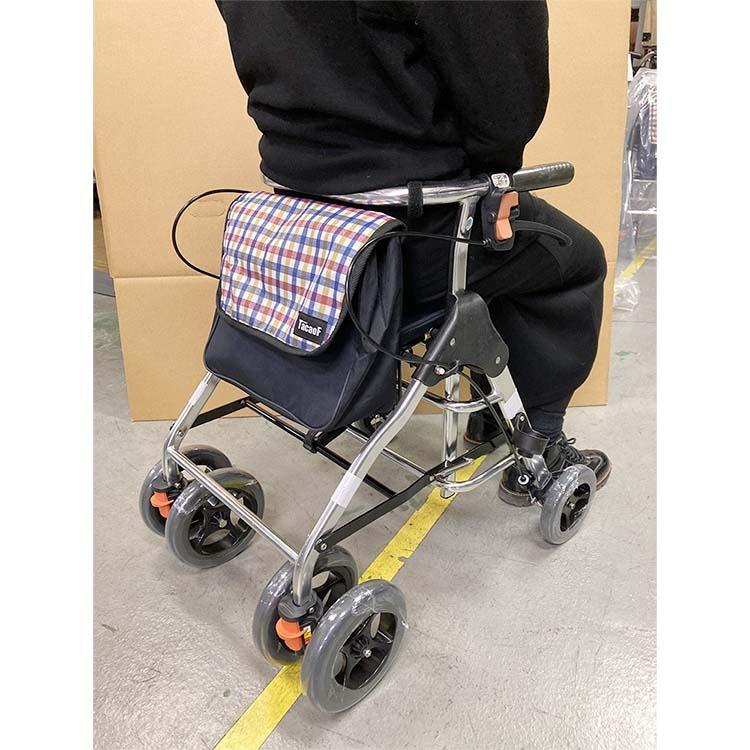 中古】C-006 中古歩行車 テイコブリトル 品番：HS05 チェックブルー 超