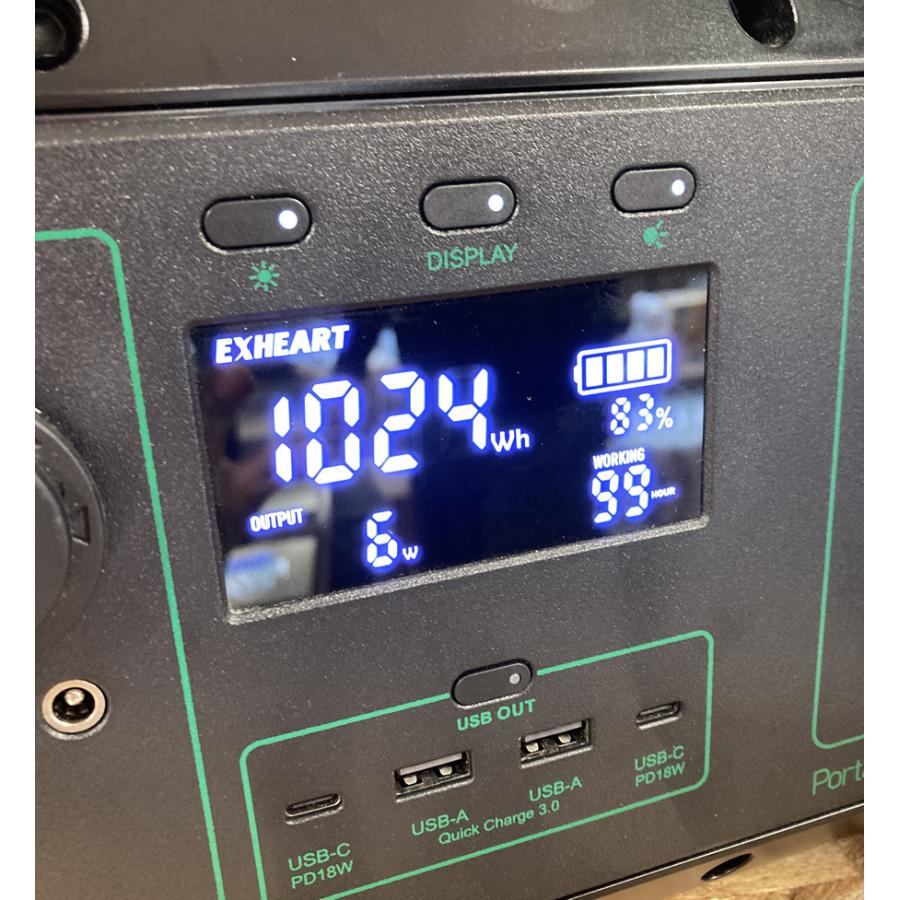 リン酸鉄リチウムバッテリー ポータブルパワーステーション ESPL-1200G 