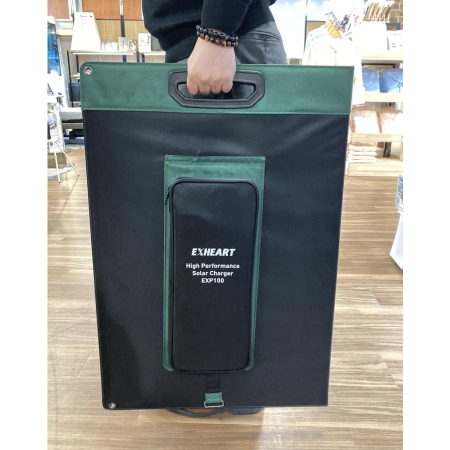 フォールディングソーラーパネル 100W ポータブル電源充電 スマホ