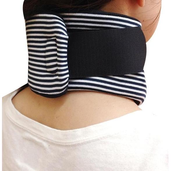 首サポーター 首コルセット 頸椎 首 コルセット頚椎カラー ソフト M bonbone ソフト頸椎カラー 000-3707 ボーダー柄 フリーサイズ 首