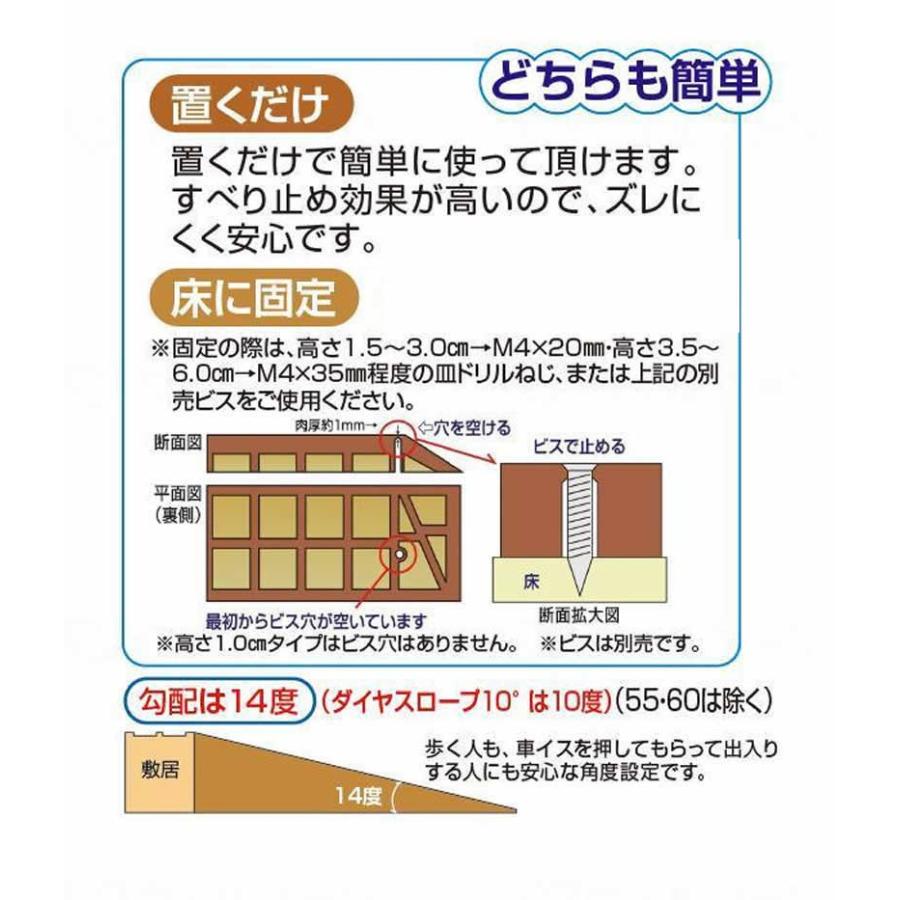 段差解消スロープ高さ7cm ダイヤスロープ 中古：レンタル落ち・美品 シンエイテクノ ダイヤスロープ DS100-10