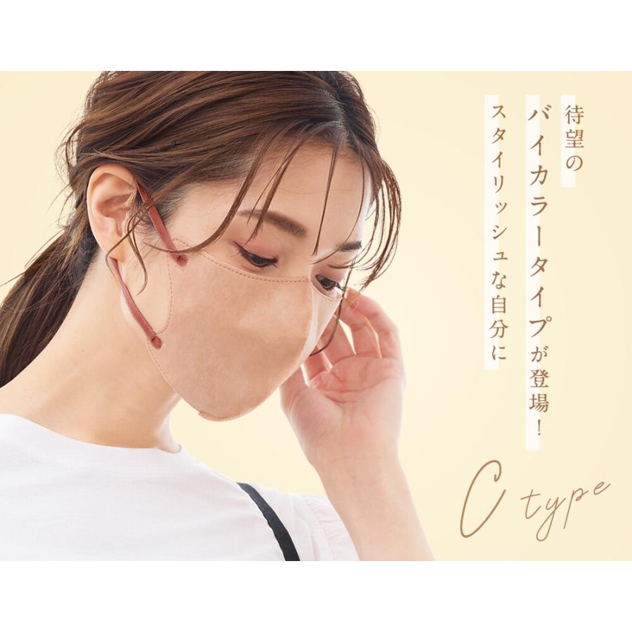 CICIBELLA 3Dマスク 立体マスク 3層構造 20枚入 男女兼用 Cタイプ 血色