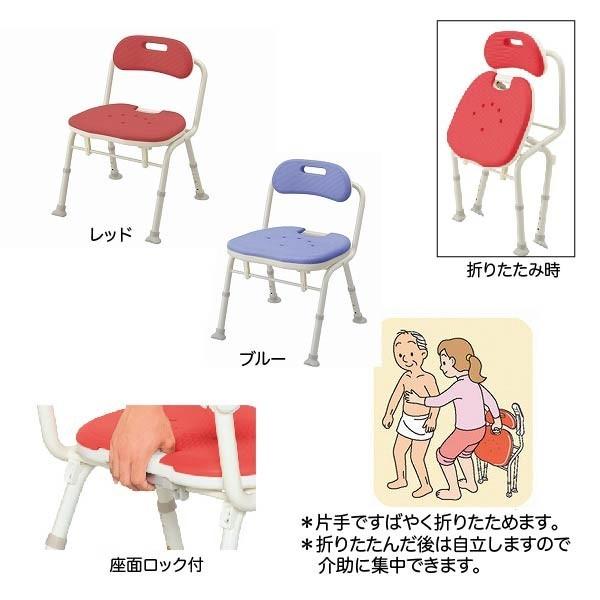 ひじ掛けなし 入浴いす 折りたたみシャワーベンチIN−S(座面角型