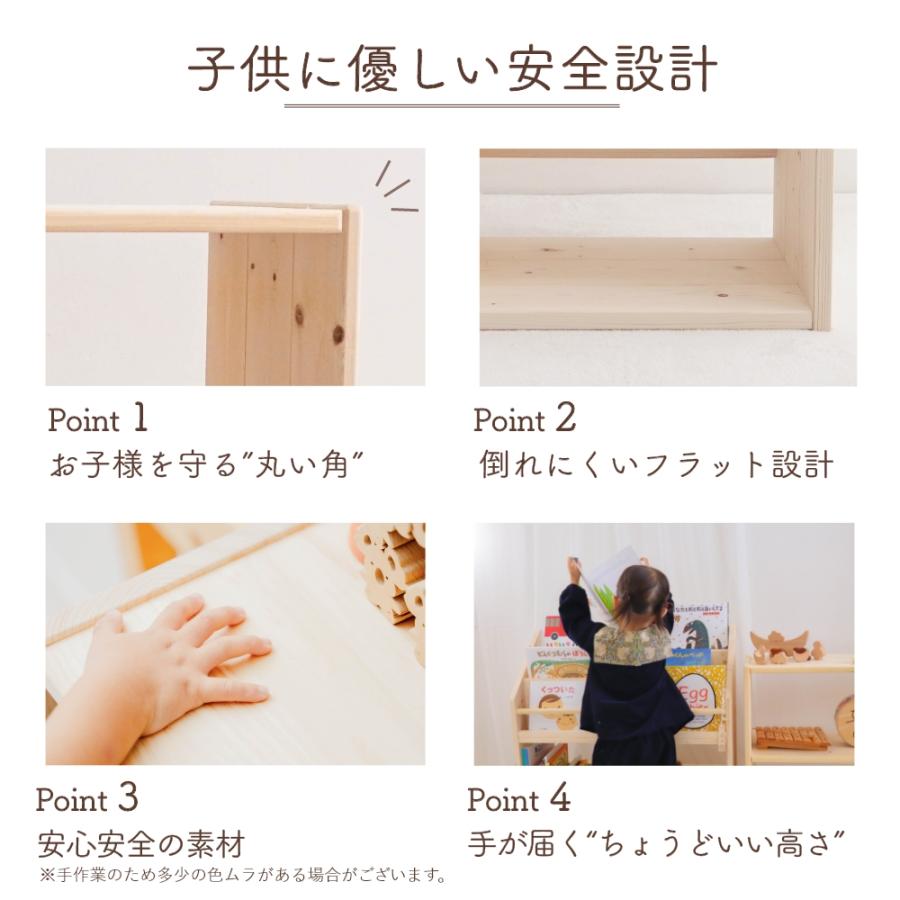 木製 おもちゃ棚 収納  日本製 ラック スリム モンテ棚 幼稚園 コンパクト おもちゃ収納 おもちゃ箱 完成品 省スペース 人気 ロータイプ モンテ モンテッソーリ_2