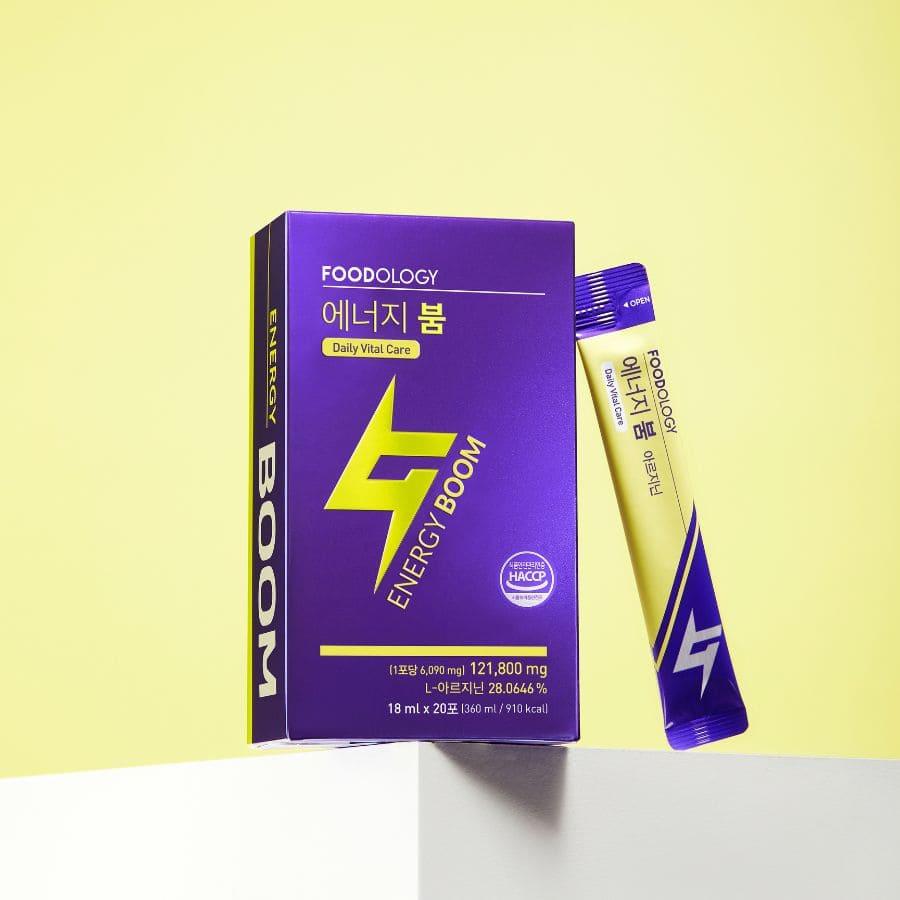 韓国サプリ FOODOLOGY エネルギーブーム (レモン味) 6本 18ml アルギニン