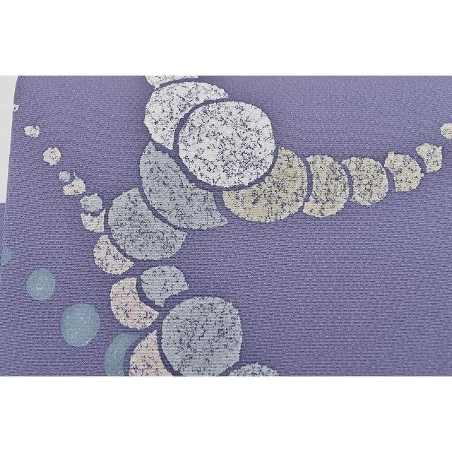 簡単着付け　着物+名古屋帯セット　紫　ちりめん生地 簡単着付け 着物+名古屋帯セット 紫 ちりめん生地 簡単着付け