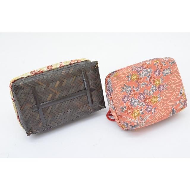 和装バック　2月末迄の出品 和装バッグ 2点セット 中古 カジュアル用 浴衣 竹 巾着 良品 kkb1882b