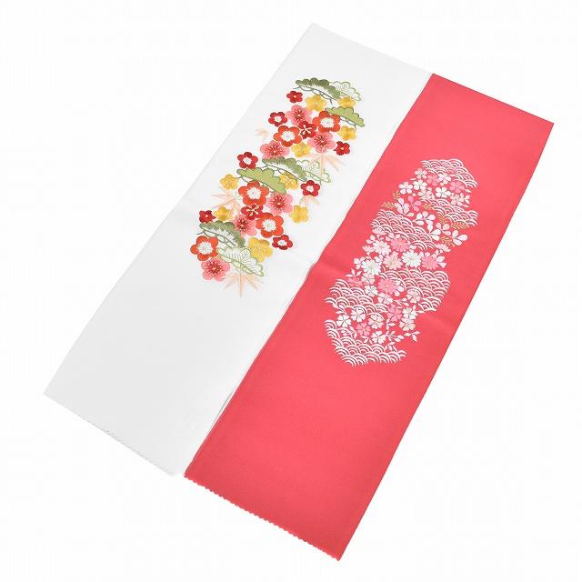 半衿 2点セット リサイクル 長襦袢 化繊 交織 刺繍 着物 振袖 未使用 