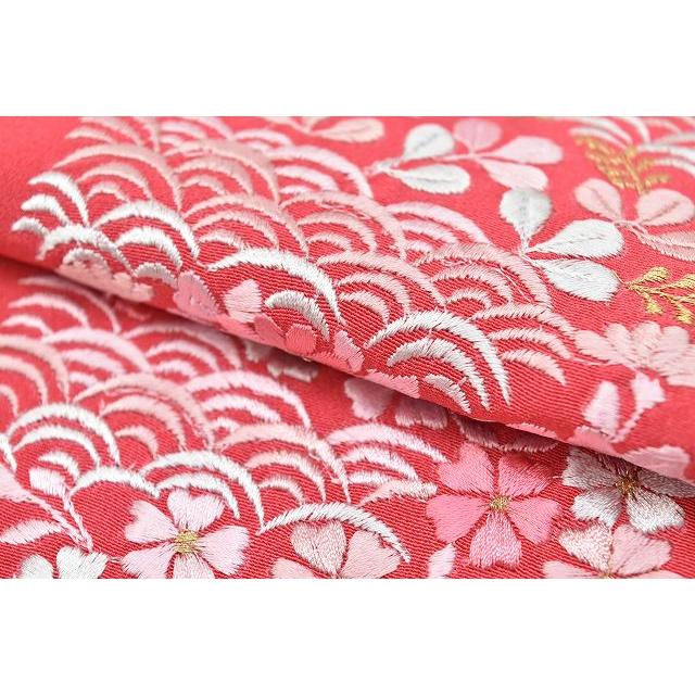半衿 2点セット リサイクル 長襦袢 化繊 交織 刺繍 着物 振袖 未使用 【美品】半衿
