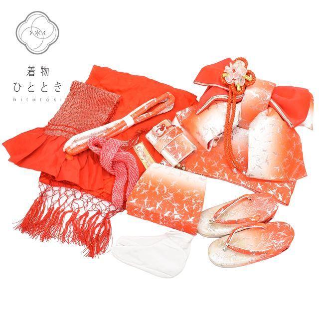 女の子 七五三 7歳 10点セット 作り帯 祝い帯 リサイクル帯 化繊