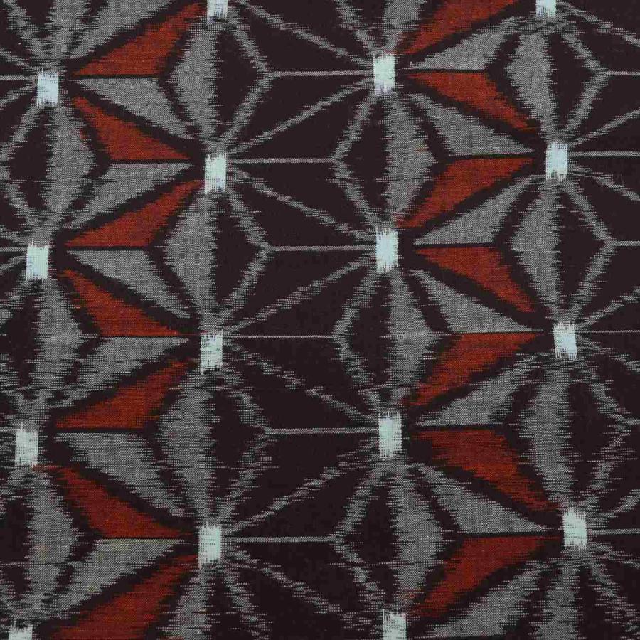 反物 木綿 美品 紺色系 麻の葉 リサイクル 中古 本場久留米絣