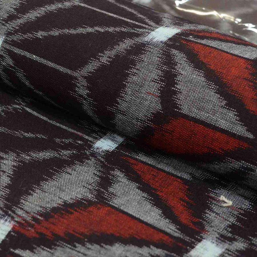 反物 木綿 美品 紺色系 麻の葉 リサイクル 中古 本場久留米絣