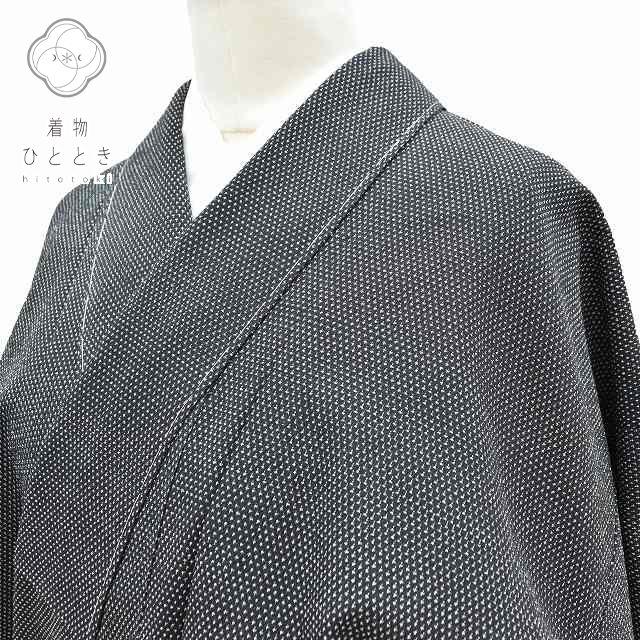 リサイクル着物 塩沢紬 中古 正絹 仕立て上がり ちょっとふくよかL 