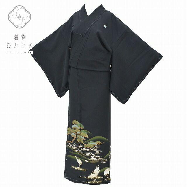 リサイクル着物 黒留袖 中古 正絹 五つ紋 比翼付き 未使用品