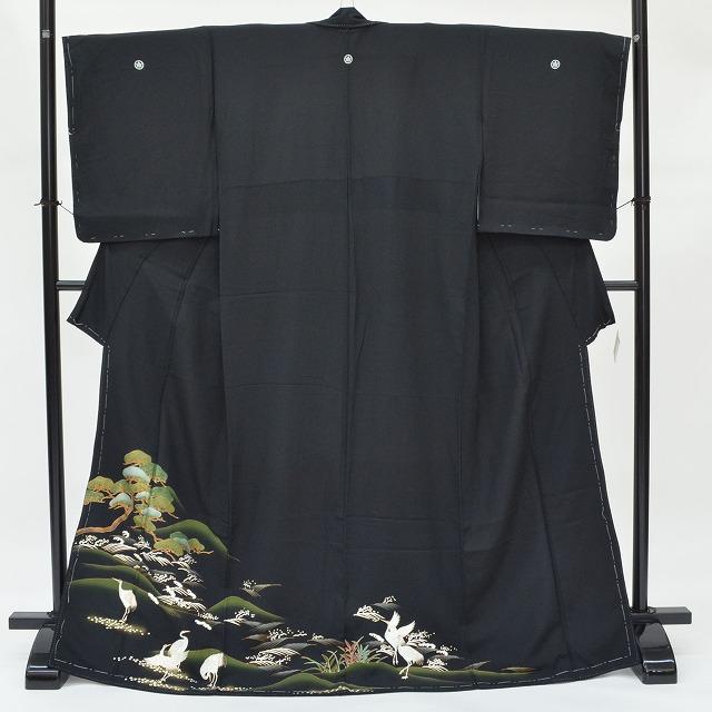 リサイクル着物 黒留袖 中古 正絹 五つ紋 比翼付き 未使用品