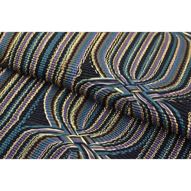 袋帯 中古 リサイクル帯 正絹 仕立て上がり 縞文様 pp0664b : 着物  