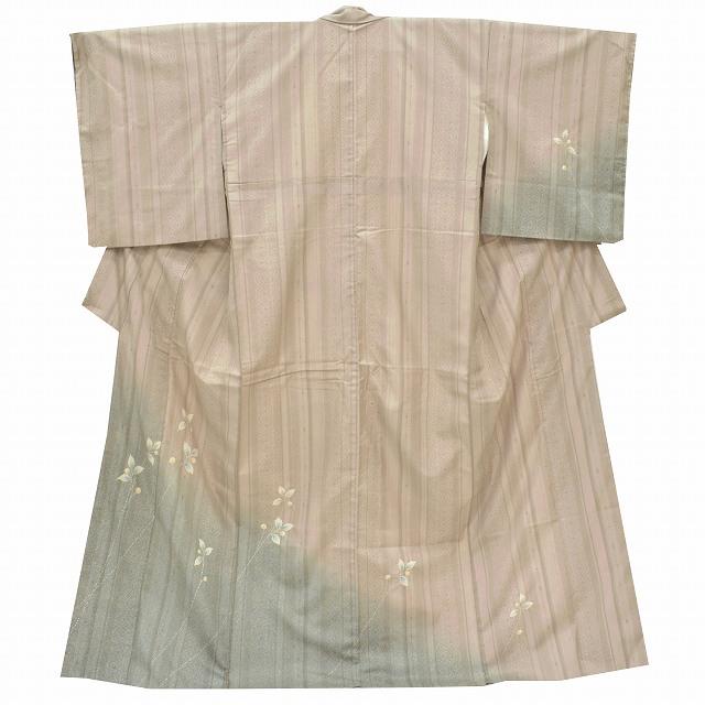 リサイクル着物 ぜんまい紬 正絹 仕立て上がり 女性 中古