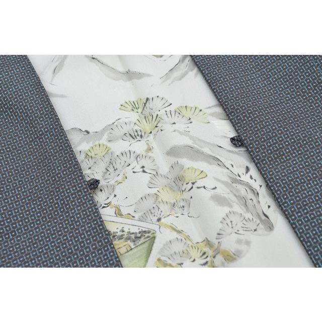 リサイクル着物 アンサンブル 中古 男物 大島紬 正絹 着物 羽織 証紙有  