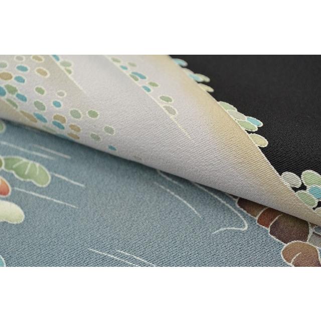 リサイクル着物 黒留袖 中古 正絹 仕立て上がり 五つ紋 比翼付き