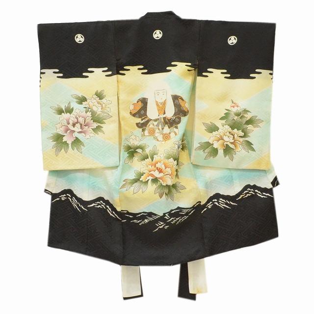 お宮参り 一つ身 男の子 正絹 長襦袢付き 仕立て上がり 紋付 産着 初着 祝着 リサイクル着物 黒 白色系 獅子文様 qq0427b  :qq0427b:着物ひととき - 通販 - Yahoo!ショッピング