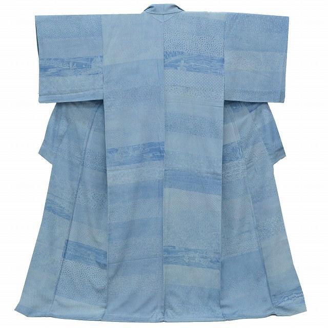 江戸小紋 中古 鮫小紋 正絹 仕立て上がり リサイクル着物 お洒落 街着