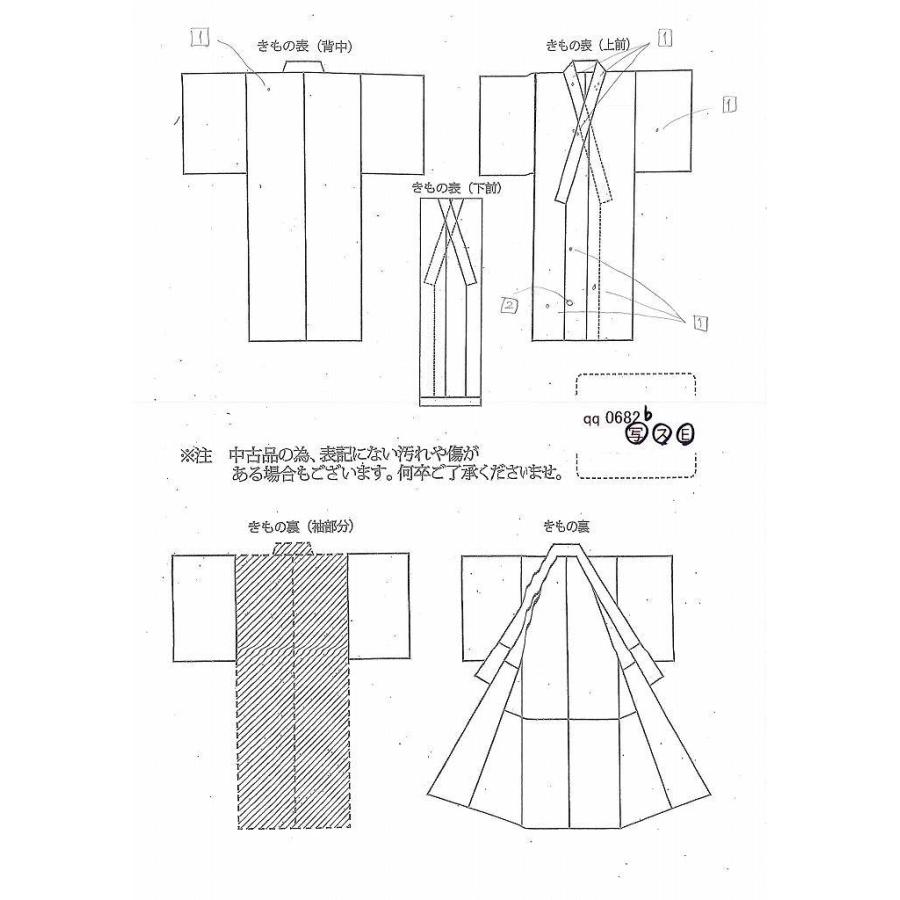 絽 色無地 袋帯 正絹 仕立て上がり セット 帯締め 帯揚げ付き 裄64.5cm 身丈154.5cm ちょっとふくよかL 紫色系 特品★★★★ qq0682b｜hitotoki｜04