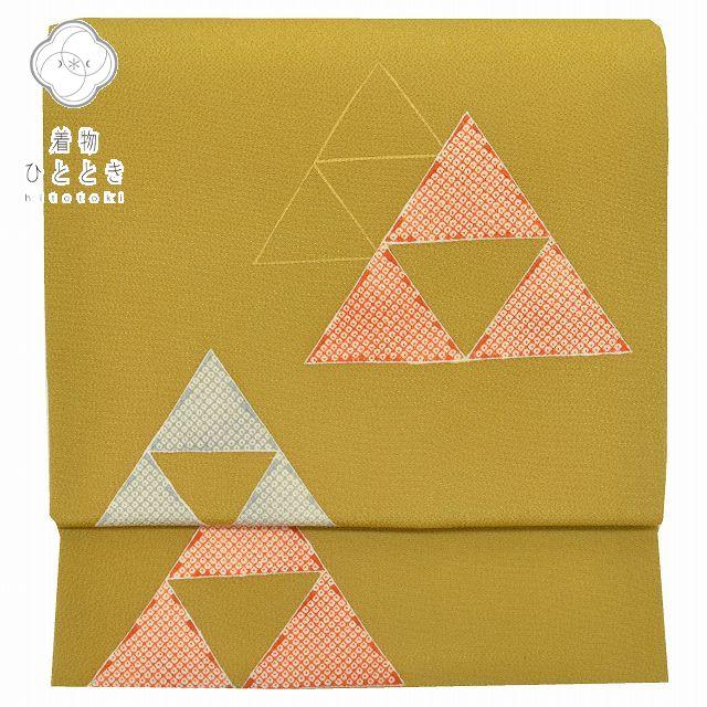 名古屋帯 中古 リサイクル 正絹 仕立て上がり 九寸 リサイクル帯  