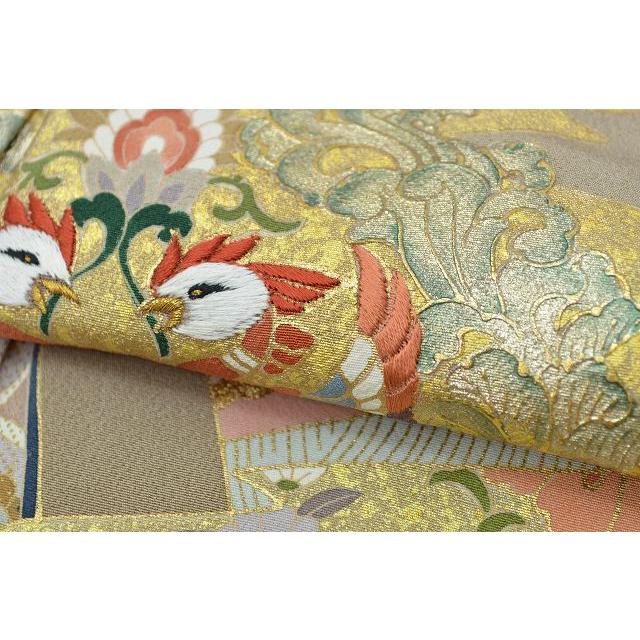 【帯付き】正絹　色留袖　松梅紅葉に鳥柄　鳥は6羽　一つ紋　比翼付き　落款　袋帯 帯付き】正絹色留袖松梅紅葉に鳥柄鳥は6羽一つ紋比翼付き落款袋帯