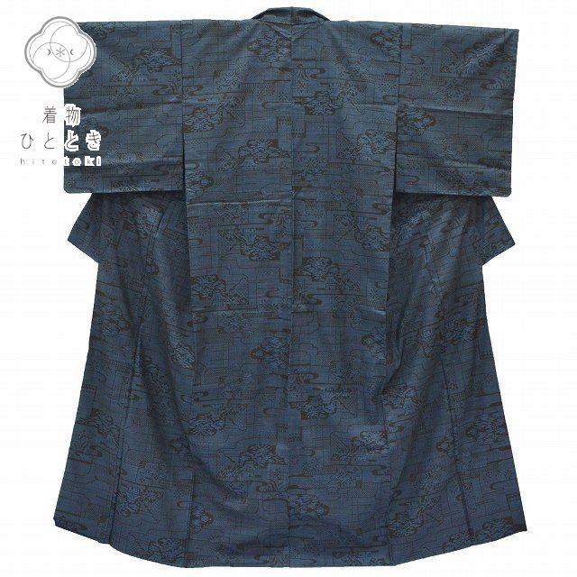 リサイクル着物 大島紬 中古 正絹 仕立て上がり 純泥染め クリーニング 