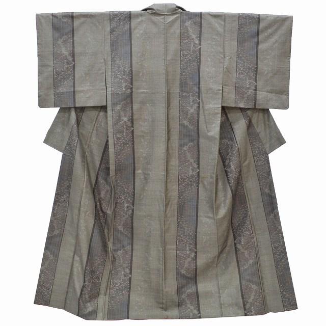 リサイクル着物 大島紬 中古 正絹 仕立て上がり 泥染め つむぎ 身丈
