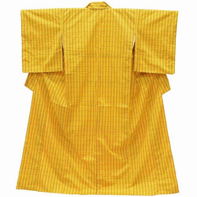 アンサンブル 女性 着物 道行コート 大島紬 正絹 仕立て上がり 黄八丈 