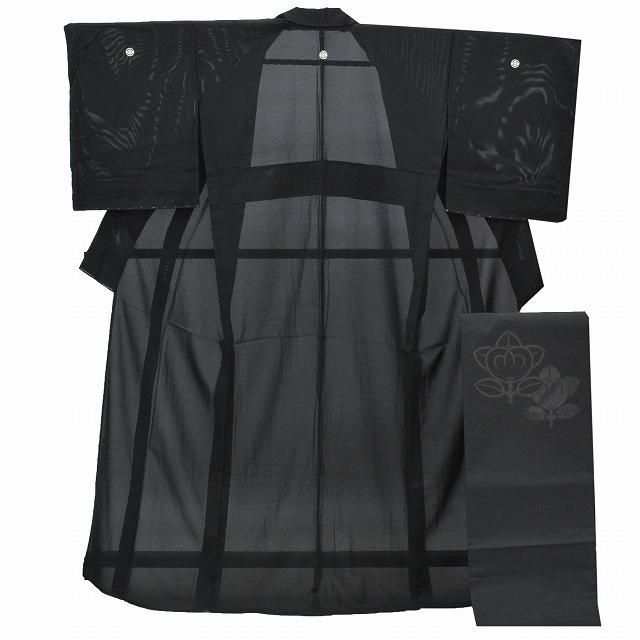 喪服 絽 夏用 帯 セット 正絹 仕立て上がり 帯締め 帯揚げ ふくさ付き