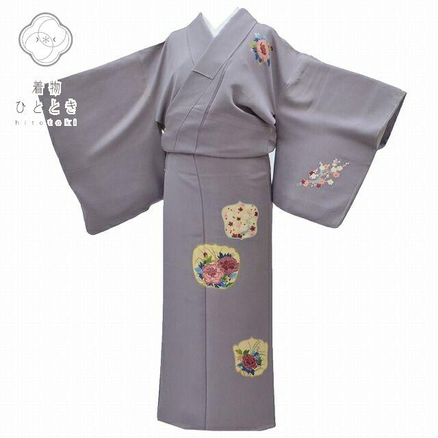 リサイクル着物 付下げ 中古 正絹 仕立て上がり 袷 加賀友禅 落款有  